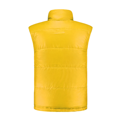 Bodywarmer Zwart met kleuraccent geel-  voor professionals comfortabel, duurzaam en representatief