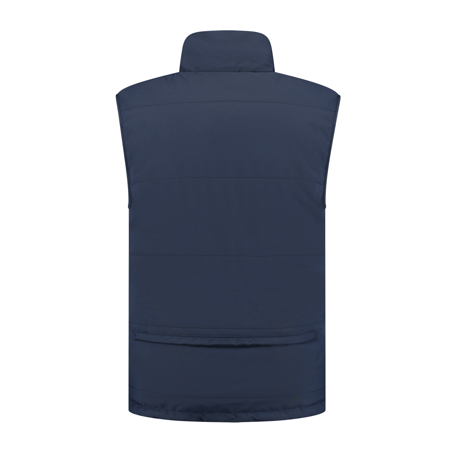 Bodywarmer Navy met kleuraccent oranje-  voor professionals comfortabel, duurzaam en representatief