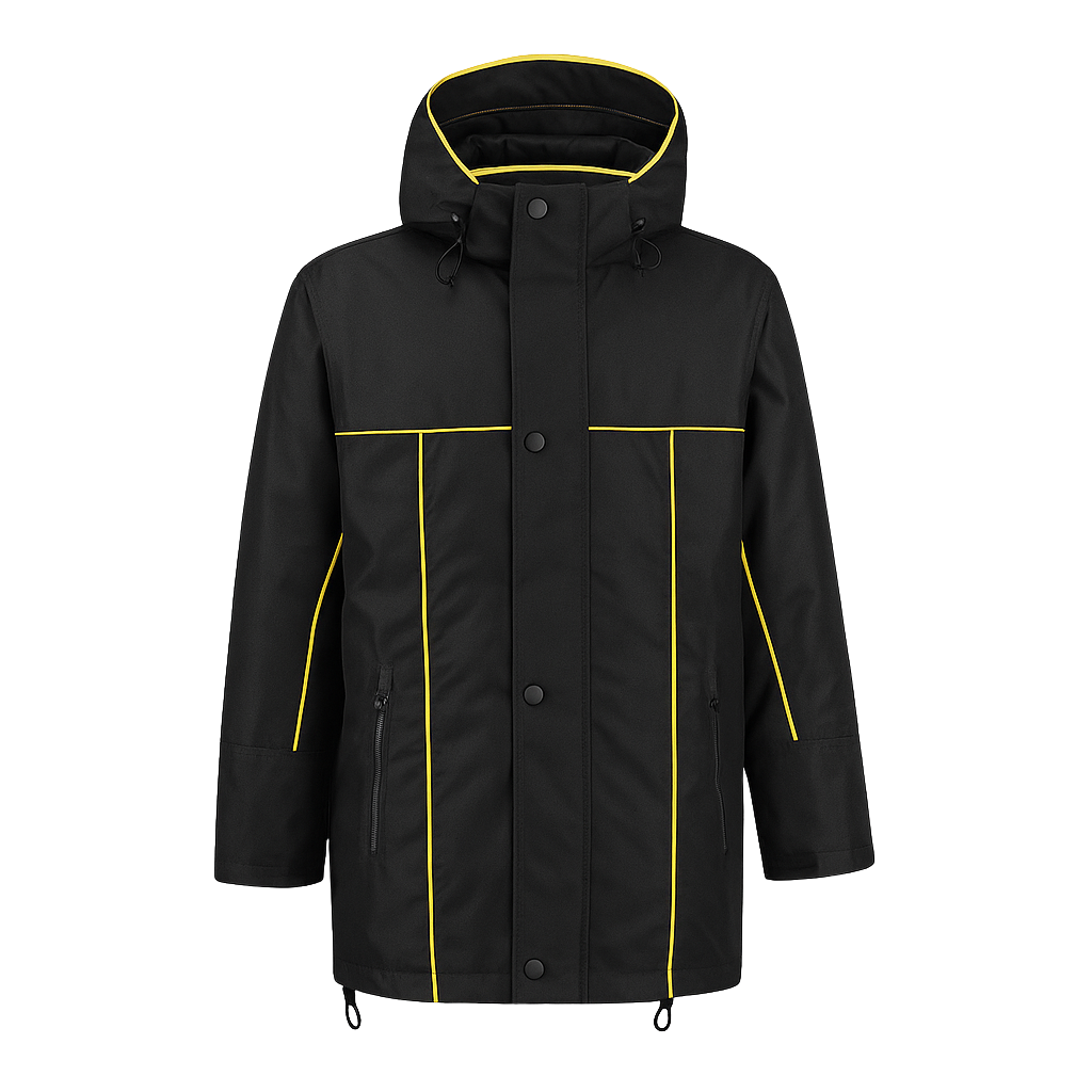 Winter werkjas met kleuraccent voor professionals warm, waterdicht en herkenbaar