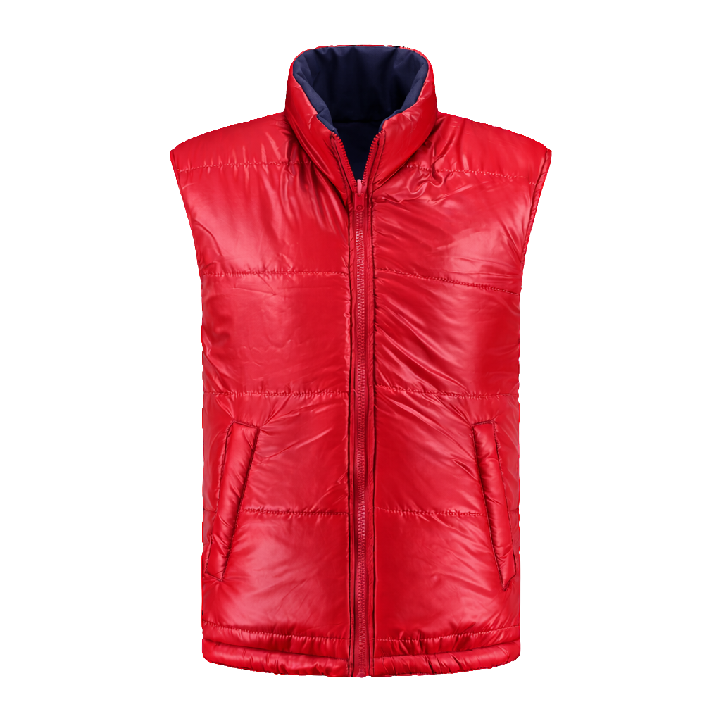 Bodywarmer Navy met kleuraccent rood-  voor professionals comfortabel, duurzaam en representatief