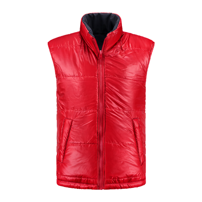 Bodywarmer Antraciet met kleuraccent rood- voor professionals comfortabel, representatief en duurzaam