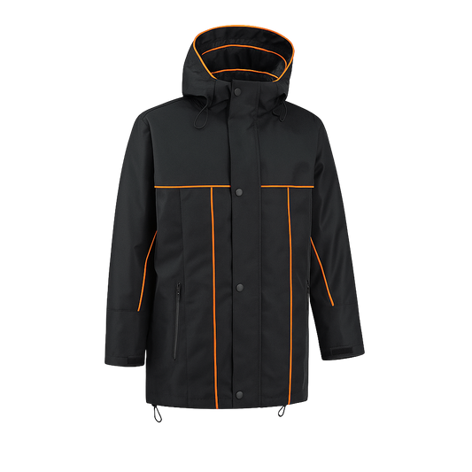 Winter werkjas met kleuraccent voor professionals warm, waterdicht en herkenbaar